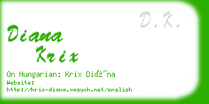 diana krix business card